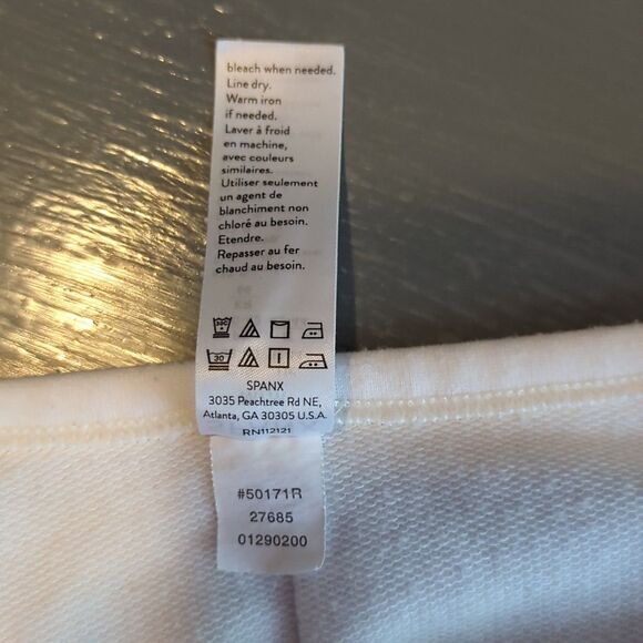 Spanx Dolman Perfect Length PLT Top Shirt Womens Medium White 3/4 Sleeve - Picture 5 of 6